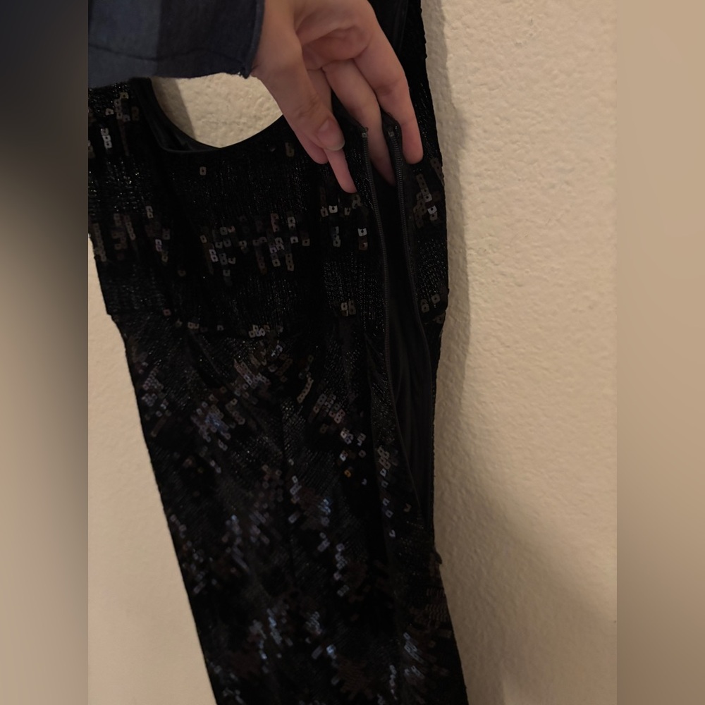 Diane Von Furstenberg Black Sequin Cocktail Dress - Picture 4 of 7